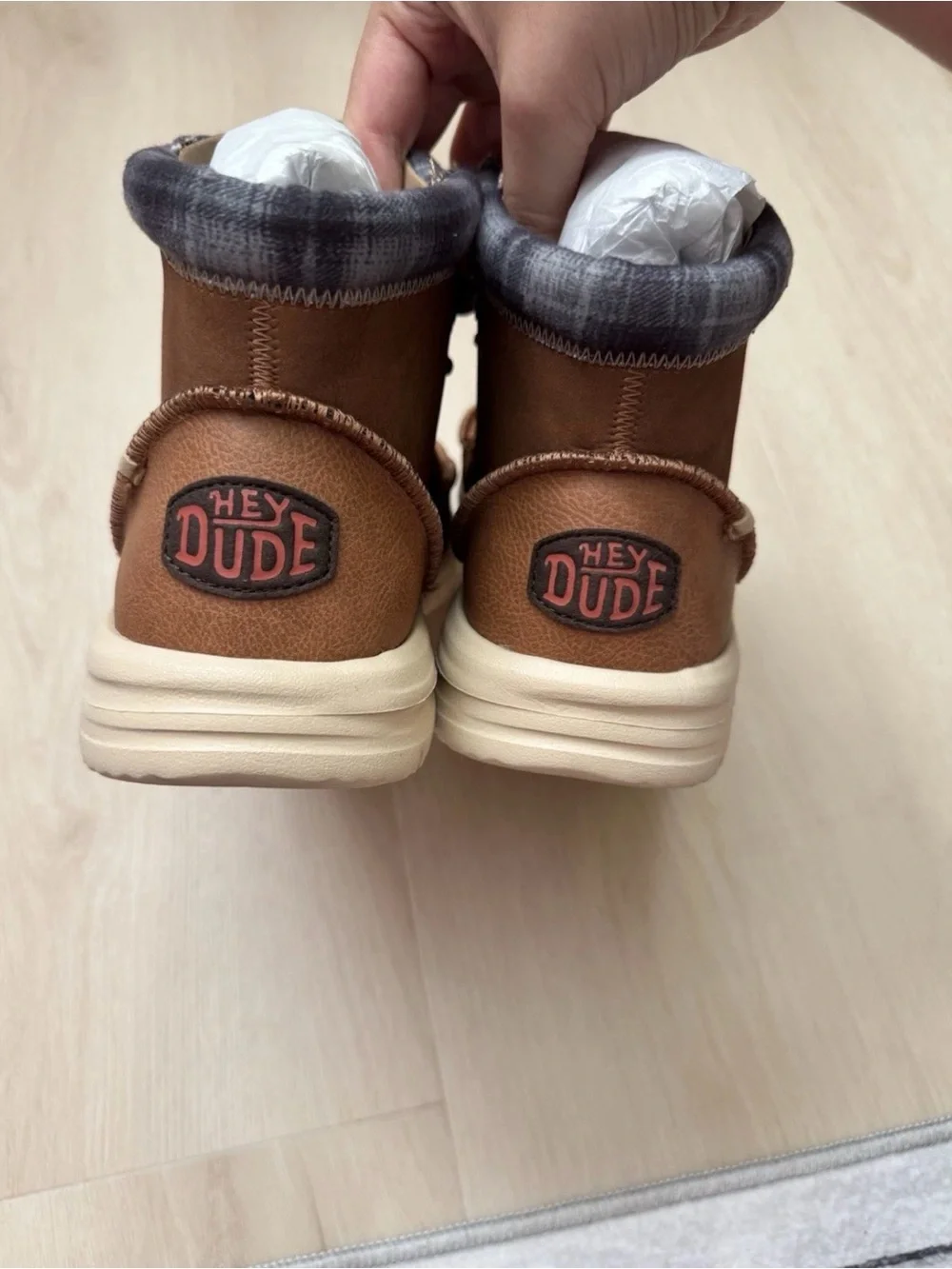 Hey Dude Brown Lace-Up Casual Boots with Cream Sole